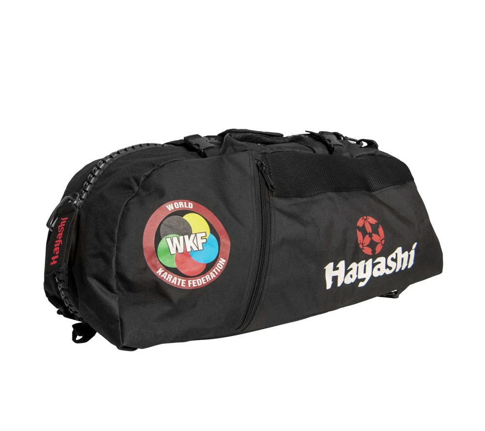 Hayashi WKF Gym Bag / Backpack Combo - M Size, 8041-9404 TRAINING 3 Hayashi WKF Gym Bag / Backpack Combo - M Size, 8041-9404 TRAINING