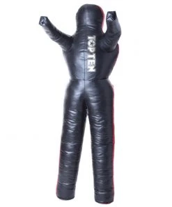 TOP TEN Fighter Leather Dummy - Black/red, 0127P2N