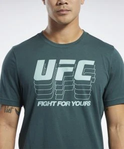 T-Shirts Reebok UFC Logo T-shirt - Green, FJ5159
