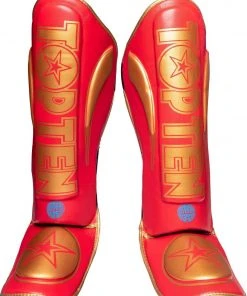 Shinguards Top Ten SuperLight WAKO - Red PROTECTION