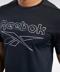 Reebok Workout ActivChill Training Tee - Black, FS8444 Training T-Shirts