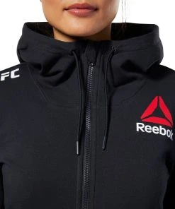 Reebok Hoodies UFC FIGHT NIGHT Blank Walkout Hoodie - Black, CE7494 13 Reebok Hoodies UFC FIGHT NIGHT Blank Walkout Hoodie - Black, CE7494