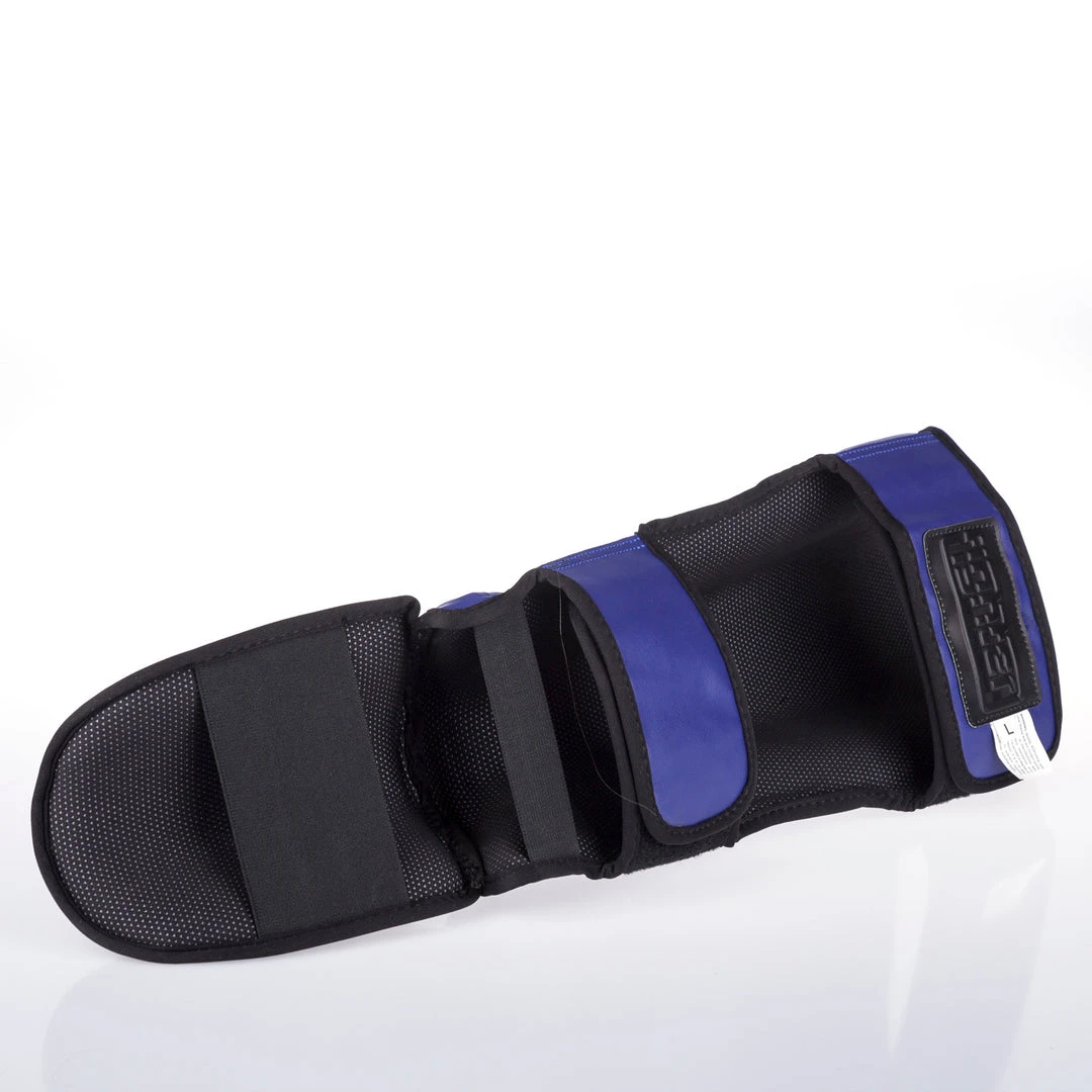 Fighter Shinguards Thai Classic - Blue/grey, JE1573BLG PROTECTION 5 Fighter Shinguards Thai Classic - Blue/grey, JE1573BLG PROTECTION