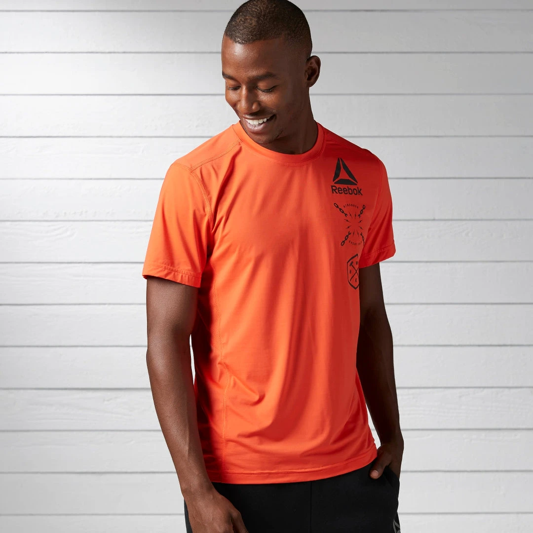 Reebok Activchill Graphic Tee - Orange, BK3968 T-Shirts 3 Reebok Activchill Graphic Tee - Orange, BK3968 T-Shirts