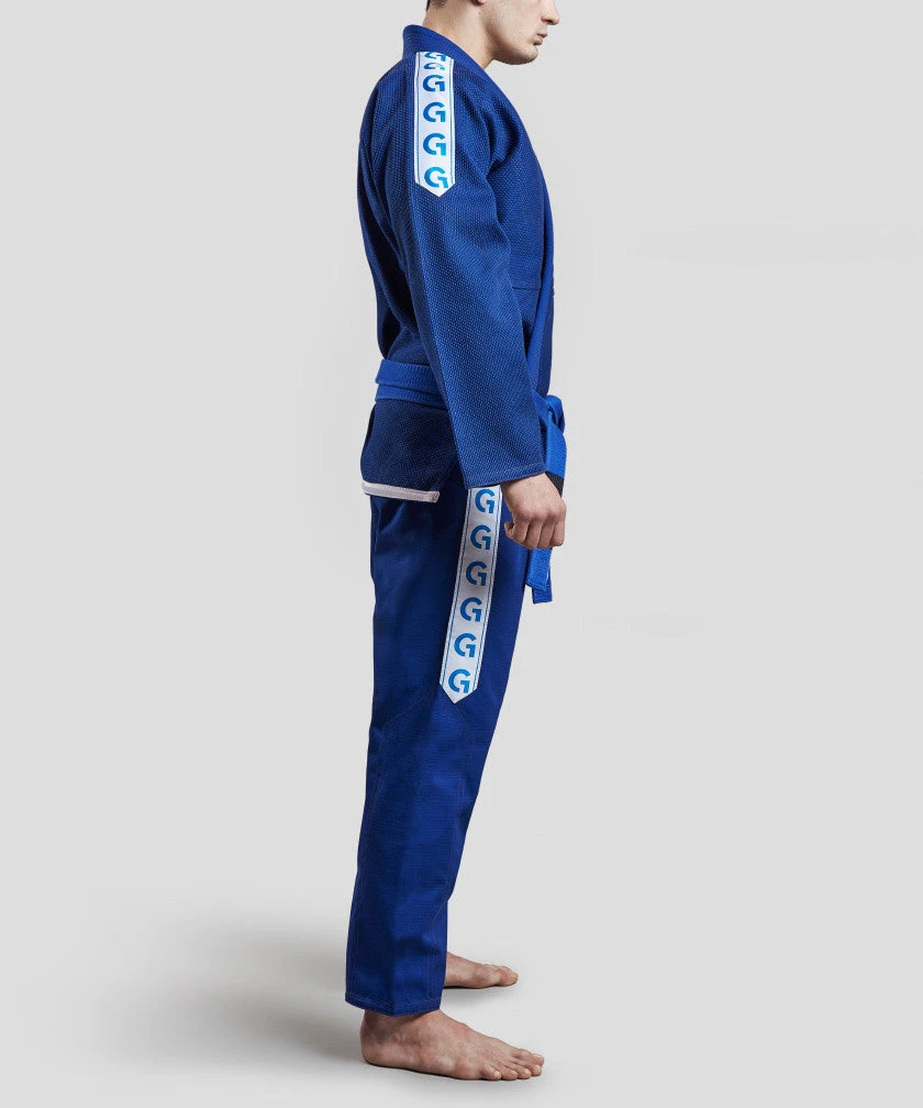 BJJ Uniforms Grips Classic Logo BJJ Kimono - Blue/white, G10124-BLUWHT 5 BJJ Uniforms Grips Classic Logo BJJ Kimono - Blue/white, G10124-BLUWHT