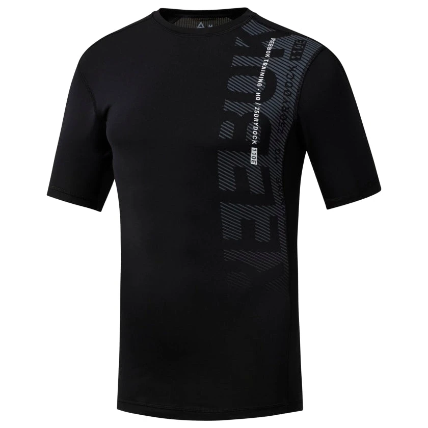 Reebok Training T-Shirts Workout Graphic Compression Tee - Black, EC0960 8 Reebok Training T-Shirts Workout Graphic Compression Tee - Black, EC0960