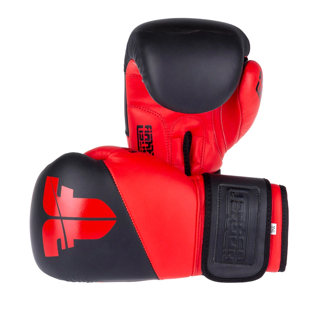 Fighter Boxing Gloves SPLIT-red/black, FBG-001BR 3 Fighter Boxing Gloves SPLIT-red/black, FBG-001BR