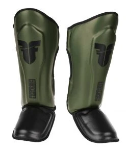 PROTECTION Fighter Shinguards Thai Classic - Khaki/black, JE1573GNB