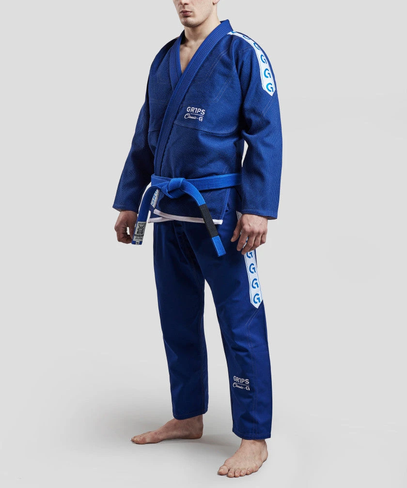 BJJ Uniforms Grips Classic Logo BJJ Kimono - Blue/white, G10124-BLUWHT 7 BJJ Uniforms Grips Classic Logo BJJ Kimono - Blue/white, G10124-BLUWHT