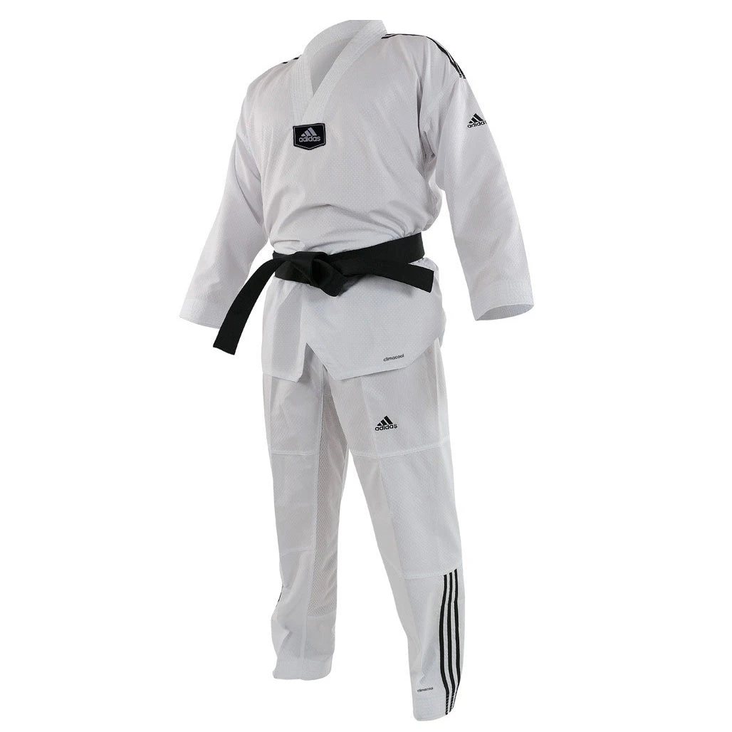 Adidas Taekwondo WT Uniforms TKD Dobok ADI-Contest 3 - White, ADITC01 3 Adidas Taekwondo WT Uniforms TKD Dobok ADI-Contest 3 - White, ADITC01