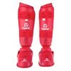 Hayashi PROTECTION Karate Kickprotector - Instep And Shin WKF - Red, 343-4N