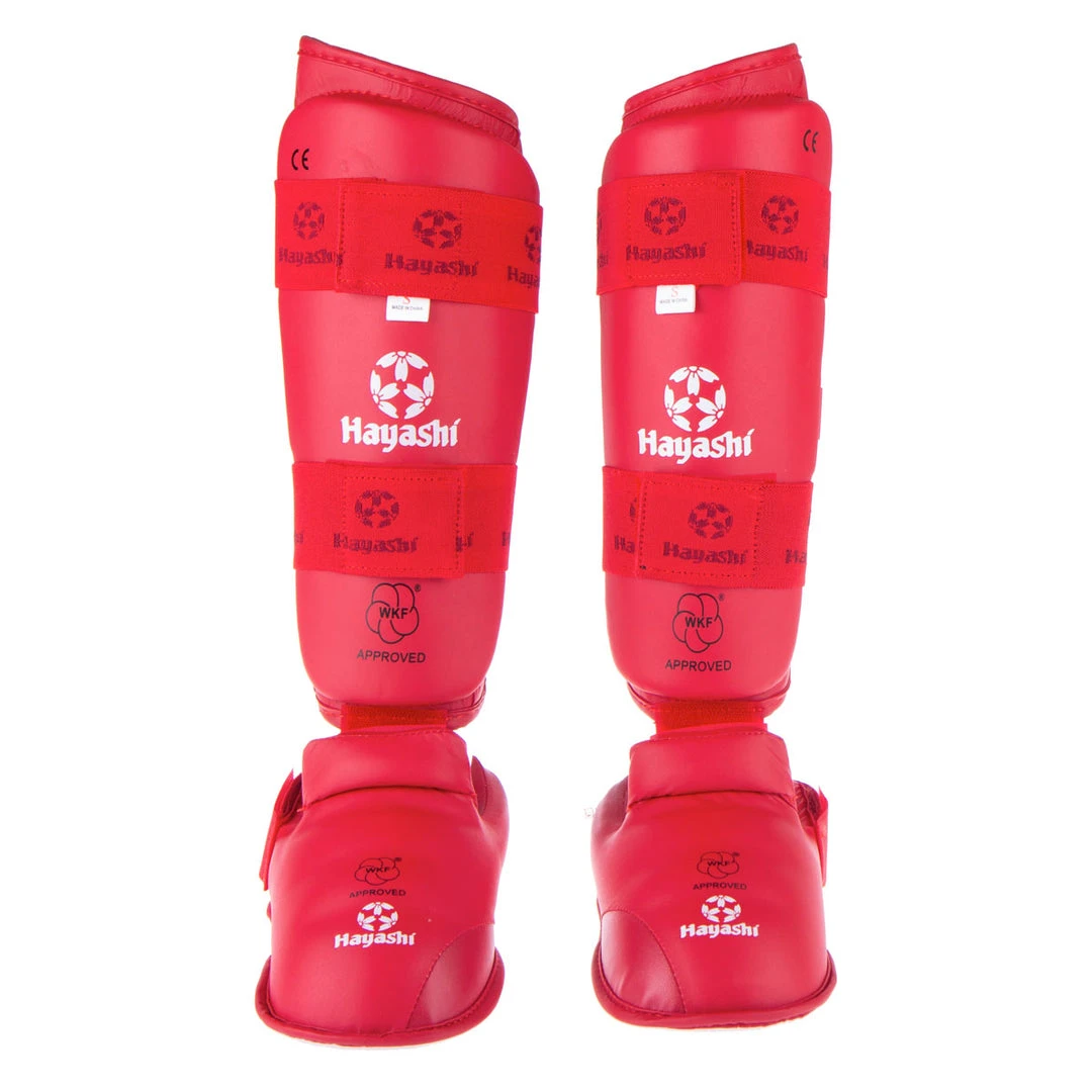 Hayashi PROTECTION Karate Kickprotector - Instep And Shin WKF - Red, 343-4N 3 Hayashi PROTECTION Karate Kickprotector - Instep And Shin WKF - Red, 343-4N