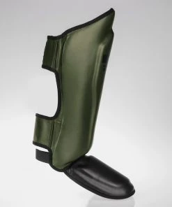 PROTECTION Fighter Shinguards Thai Classic - Khaki/black, JE1573GNB