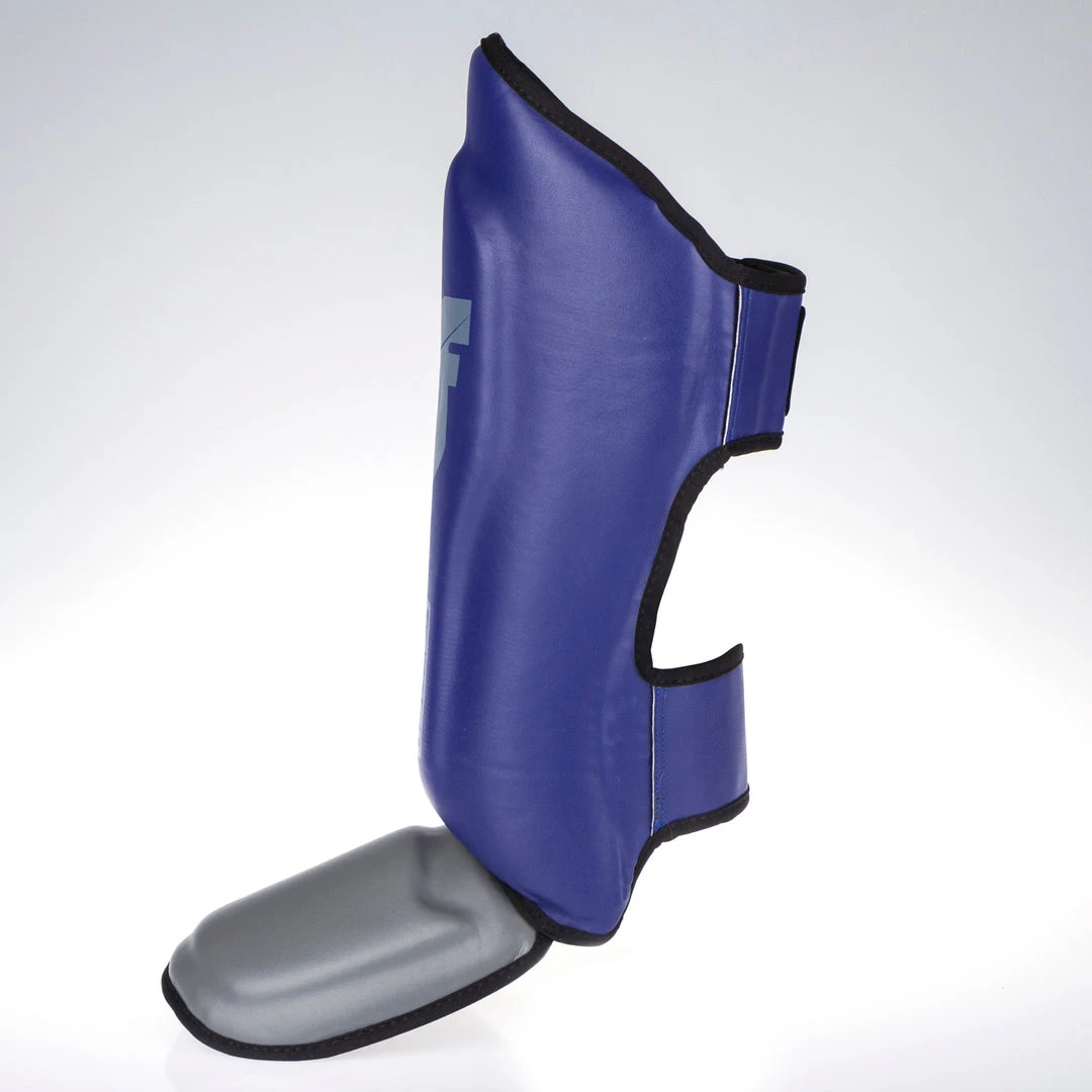 Fighter Shinguards Thai Classic - Blue/grey, JE1573BLG PROTECTION 4 Fighter Shinguards Thai Classic - Blue/grey, JE1573BLG PROTECTION