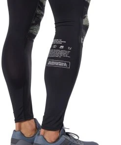 Reebok Crossfit Compression Tights - Black/green, DP4569 Pants