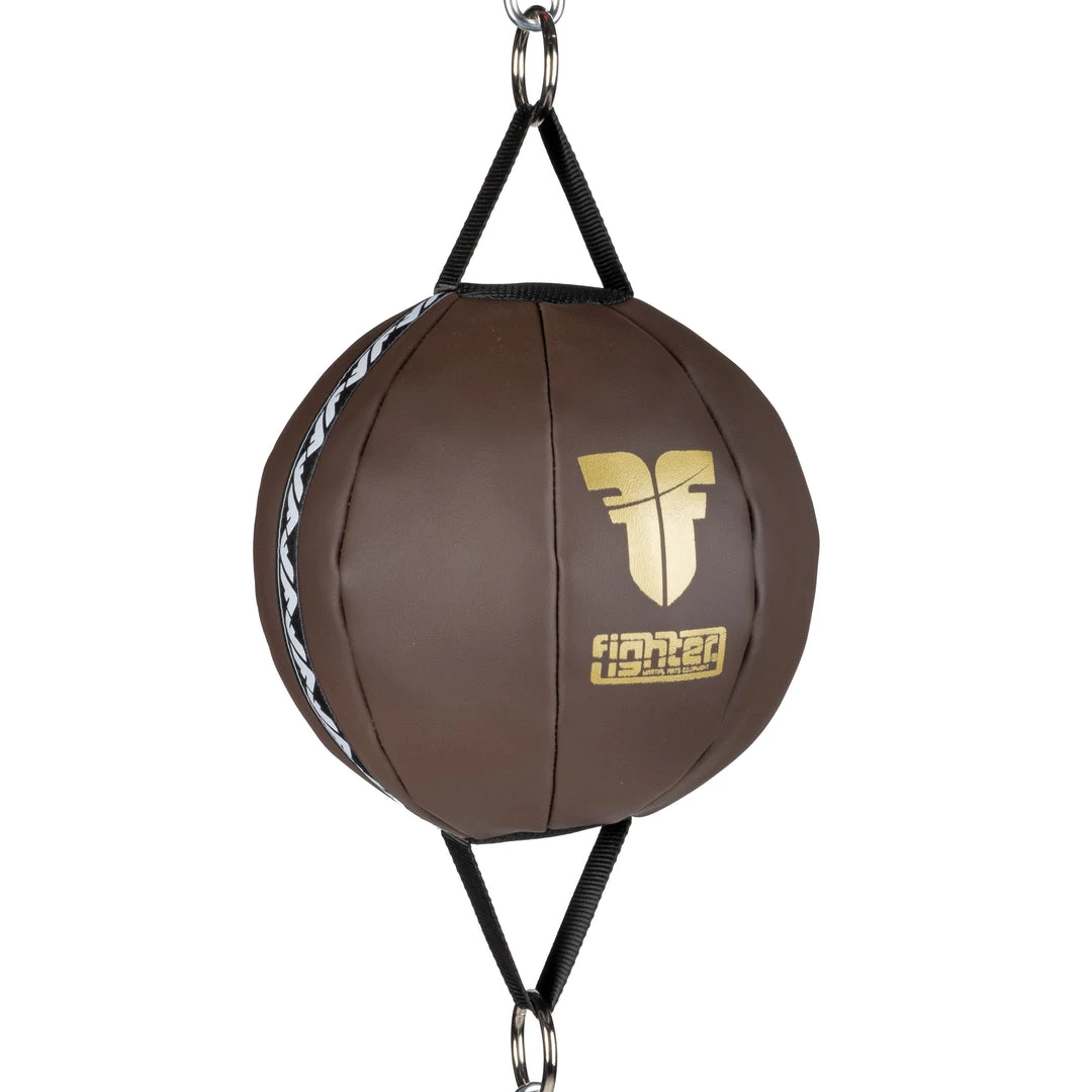 TRAINING Fighter Punch Ball With Base MF-PRO - Brown/gold 3 TRAINING Fighter Punch Ball With Base MF-PRO - Brown/gold