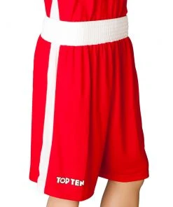 Top Ten Boxing Shorts - Red, 1830-4