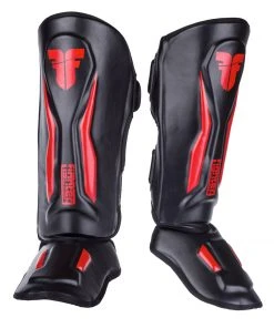 Fighter Shinguards Thai Ergo - Black/red, FSG-004BR PROTECTION