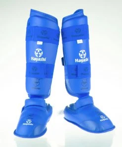 Hayashi Karate Kickprotector - Instep And Shin WKF - Blue, 343-6N 15 Hayashi Karate Kickprotector - Instep And Shin WKF - Blue, 343-6N