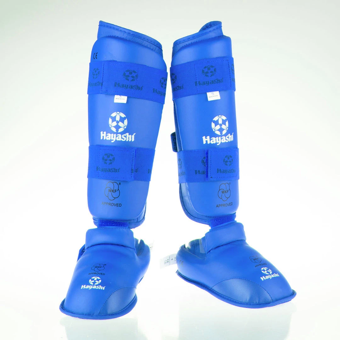 Hayashi Karate Kickprotector - Instep And Shin WKF - Blue, 343-6N 6 Hayashi Karate Kickprotector - Instep And Shin WKF - Blue, 343-6N