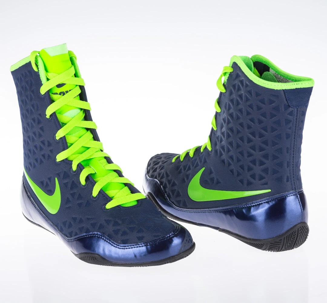 Nike KO Boxing Shoes - Blue/neon Green, 839421413 10 Nike KO Boxing Shoes - Blue/neon Green, 839421413