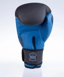 Fighter Boxing Gloves SPLIT- Matt Blue/black, FBG-001BBL