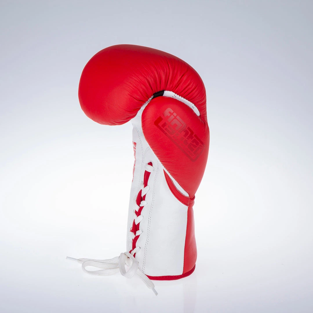 Fighter Boxing Gloves Competition Pro - Red/white, FBG-004R 8 Fighter Boxing Gloves Competition Pro - Red/white, FBG-004R