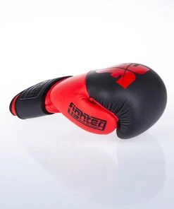 Fighter Boxing Gloves SPLIT-red/black, FBG-001BR 18 Fighter Boxing Gloves SPLIT-red/black, FBG-001BR