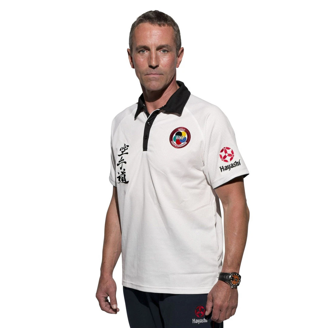 Hayashi WKF Polo Shirt- White, 75112-1 T-Shirts 3 Hayashi WKF Polo Shirt- White, 75112-1 T-Shirts
