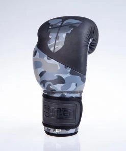 Fighter Boxing Gloves SPLIT- Gray Camo/black, FBG-001C
