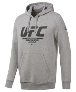 Reebok UFC Fan Hood - Grey, DU4577 Hoodies