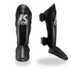 King Pro Boxing Shin Guards - Black/white PROTECTION