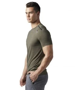 Training T-Shirts Reebok Activchill Tee - Olive Green, BR9671