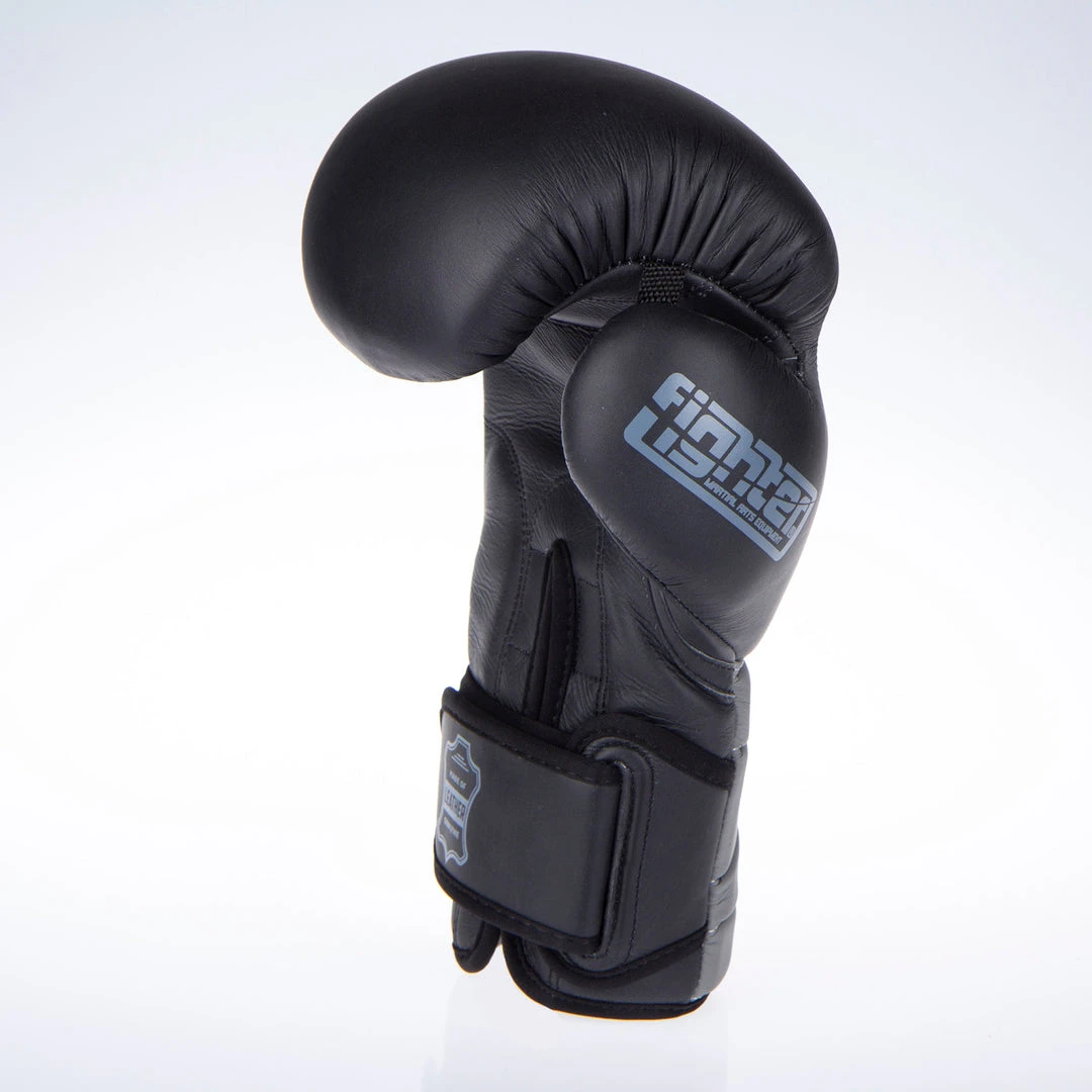 Fighter Boxing Gloves Sparring - Black/gray, FBG-002-BG 8 Fighter Boxing Gloves Sparring - Black/gray, FBG-002-BG
