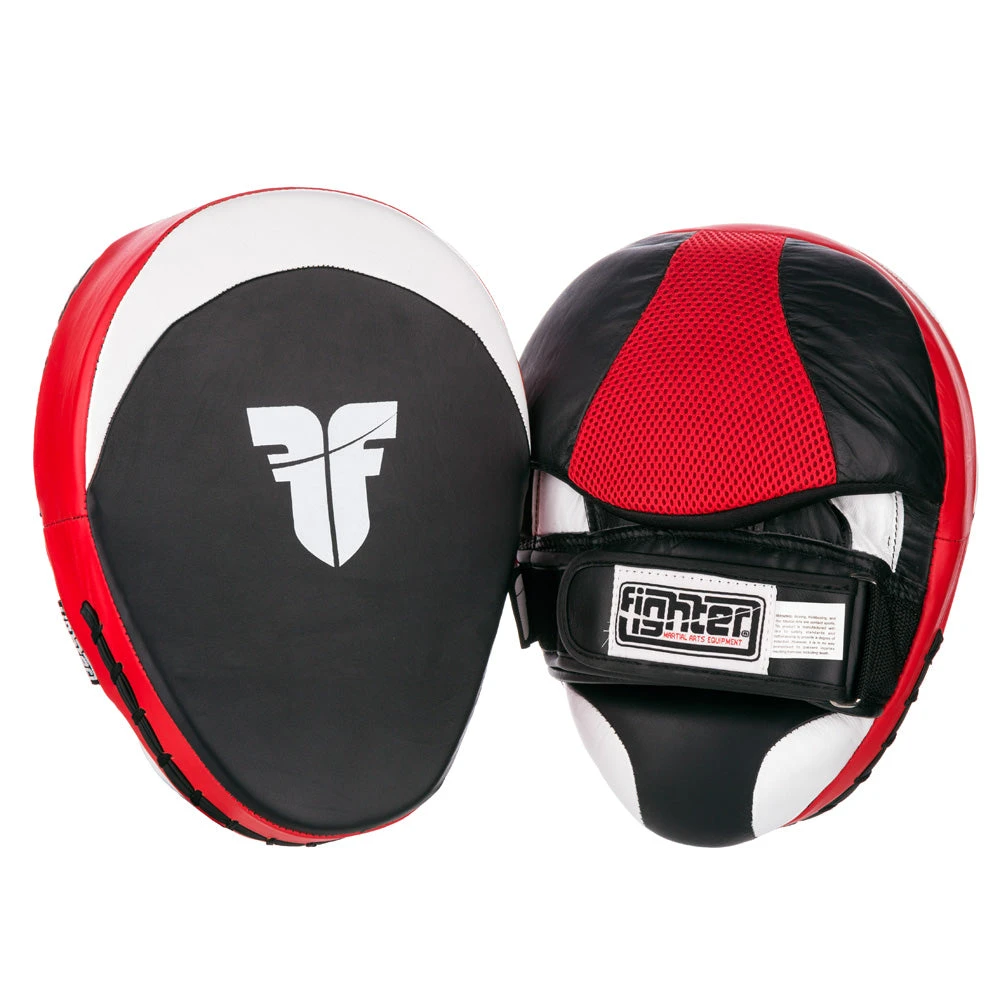 Fighter Focus Mitts - Black/red/white, FFMS-01 TRAINING 3 Fighter Focus Mitts - Black/red/white, FFMS-01 TRAINING