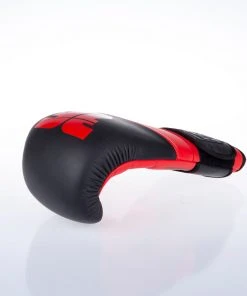Fighter Boxing Gloves SPLIT-red/black, FBG-001BR 16 Fighter Boxing Gloves SPLIT-red/black, FBG-001BR