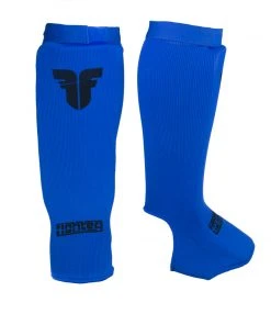 PROTECTION Fighter Shin Instep Guard Competition - Blue, FSG-03BL