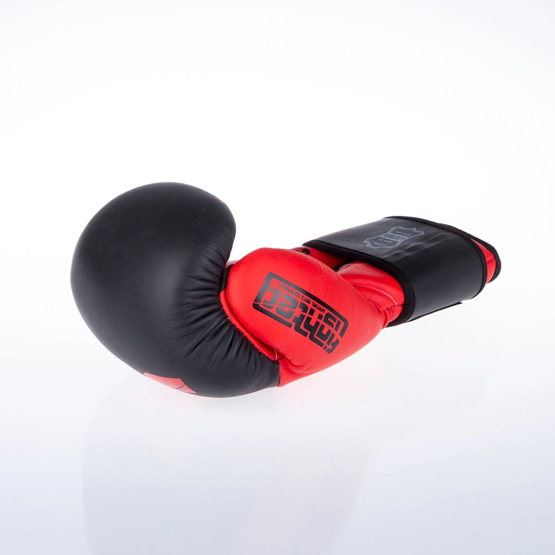Fighter Boxing Gloves SPLIT-red/black, FBG-001BR 8 Fighter Boxing Gloves SPLIT-red/black, FBG-001BR
