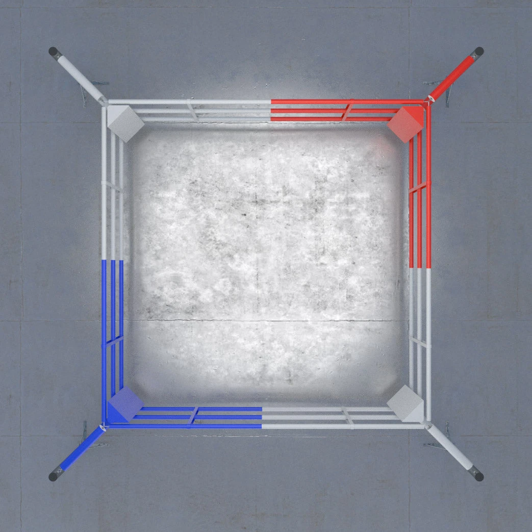 Floor Boxing Ring Fighter With 3 Ropes, BRF-NF TRAINING 5 Floor Boxing Ring Fighter With 3 Ropes, BRF-NF TRAINING