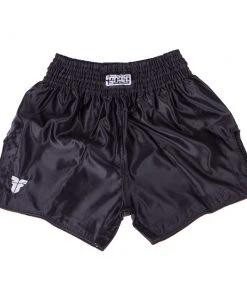 Fighter Thai Trunks Bangkok Plain - Black, FP04