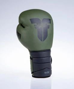 Fighter Boxing Gloves Sparring - Matt Khaki/black, FBG-002KB