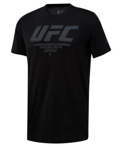 T-Shirts Reebok UFC Fan Gear Logo Tee - Black, DQ2007