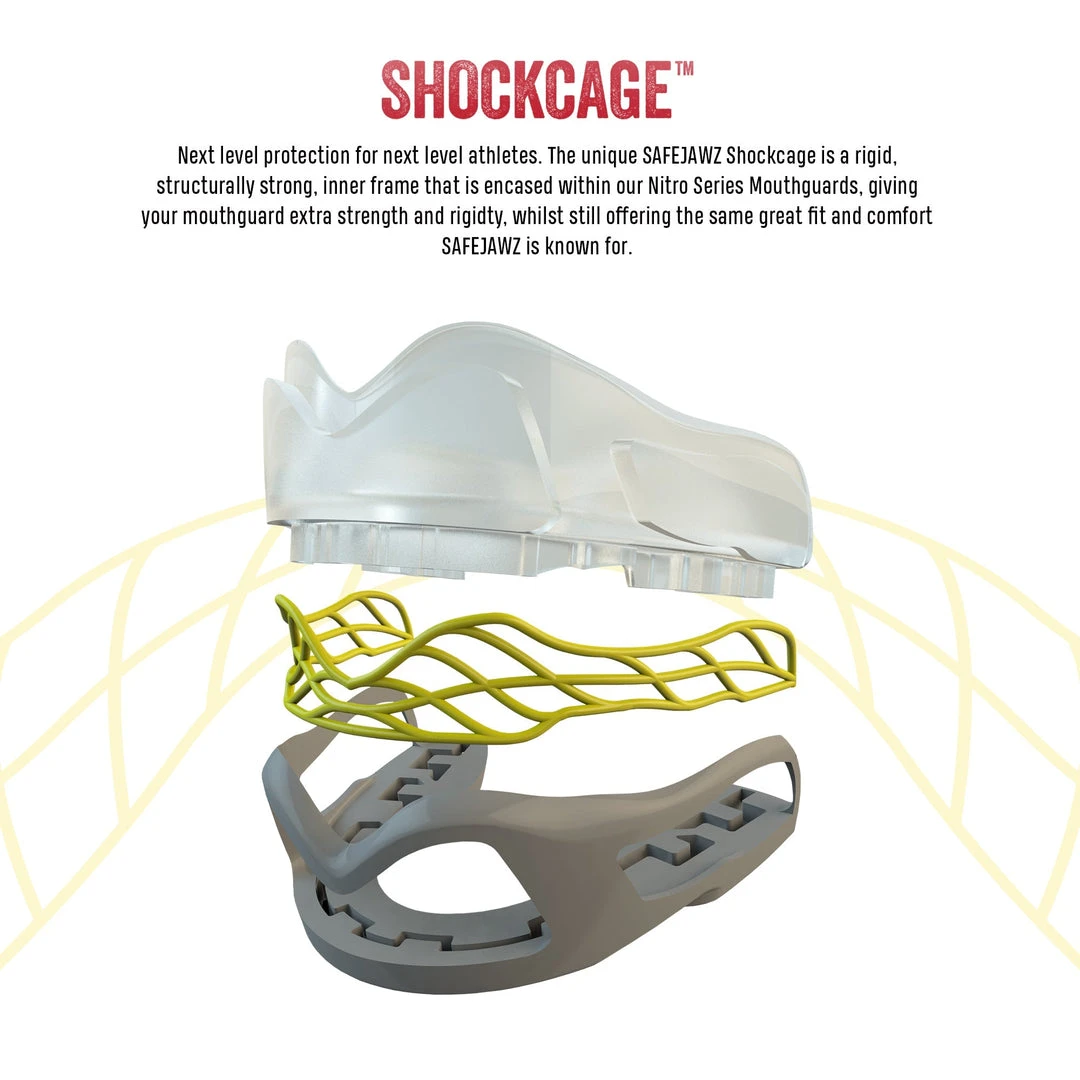 SAFE JAWZ SAFEJAWZ Nitro Mouthguard - Grey/yellow PROTECTION 7 SAFE JAWZ SAFEJAWZ Nitro Mouthguard - Grey/yellow PROTECTION