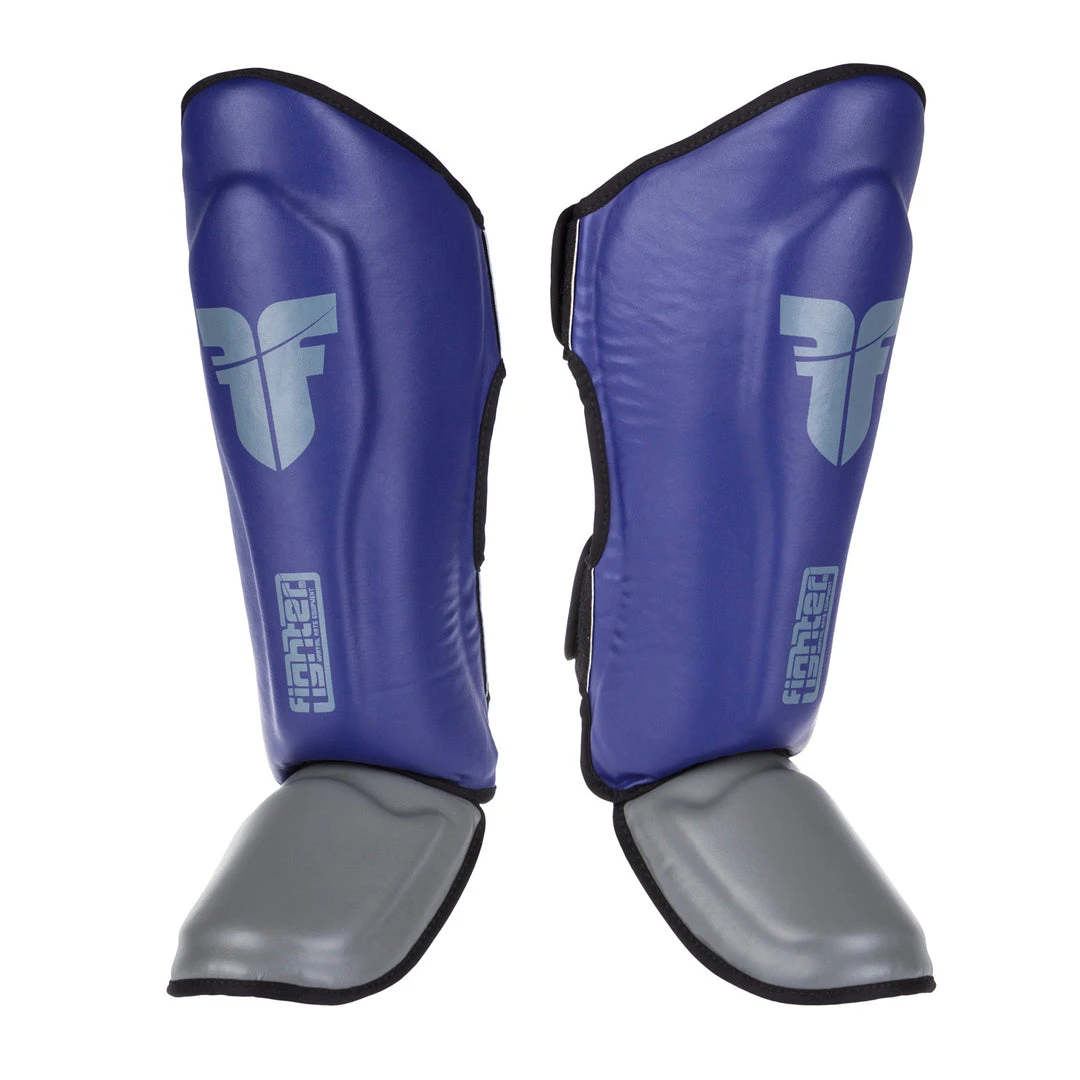 Fighter Shinguards Thai Classic - Blue/grey, JE1573BLG PROTECTION 3 Fighter Shinguards Thai Classic - Blue/grey, JE1573BLG PROTECTION