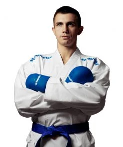 Hayashi Kumite Kimono Flexz WKF Approved - White/Blue, 043-16 Karate Uniforms