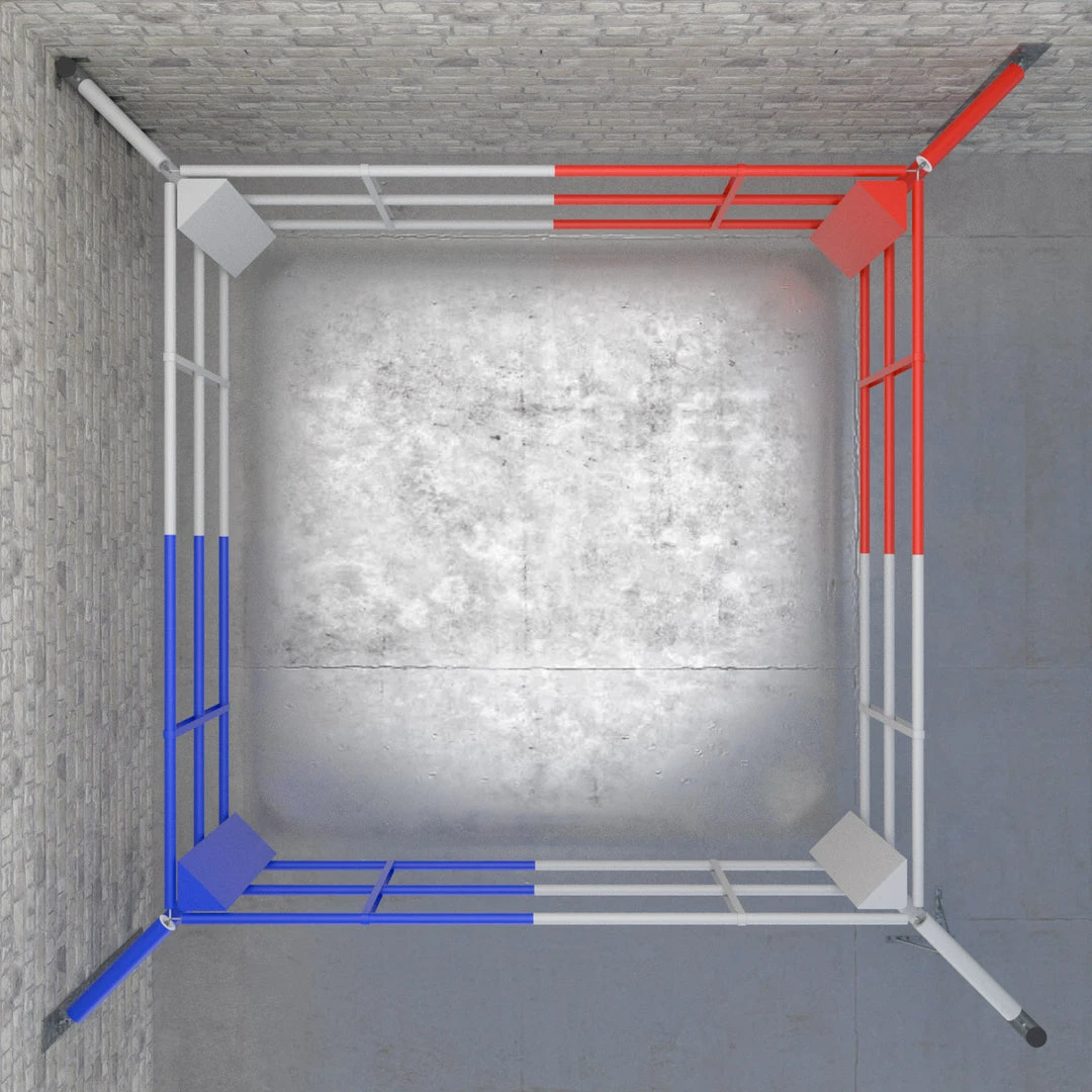 Floor Boxing Ring Fighter Wall With 3 Ropes, BRF-NF3W TRAINING 5 Floor Boxing Ring Fighter Wall With 3 Ropes, BRF-NF3W TRAINING