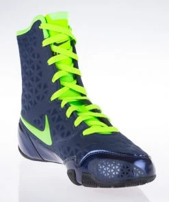 Nike KO Boxing Shoes - Blue/neon Green, 839421413