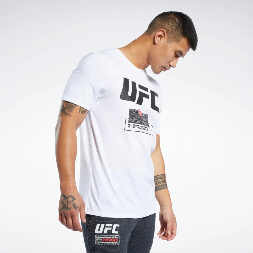 T-Shirts Reebok UFC FG Fight Week Tee- White, FJ5156 4 T-Shirts Reebok UFC FG Fight Week Tee- White, FJ5156