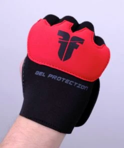 Fighter Strap Gel Hand-Wraps - Black/red, FGW-001BR