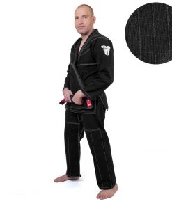 Fighter BJJ Ripstop Gi Rip Stop - Black, BJJBL-06 BJJ Uniforms